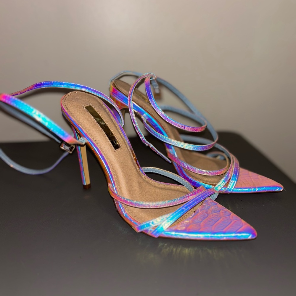 Iridescent 4.5 Inch Stiletto Heel Size 6